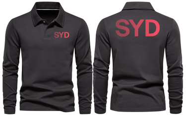 SYD AIRPORT LONG SLEEVE POLO